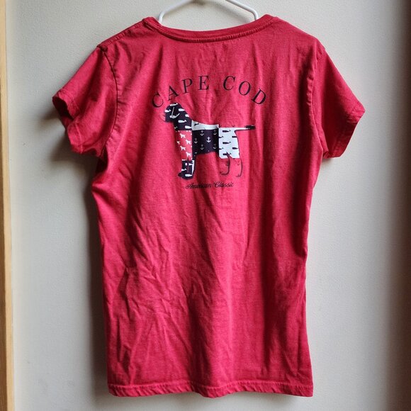 Cuffy's Cape Cod Red American Classic Scoop Neck T-Shirt Size Large - Picture 15 of 16